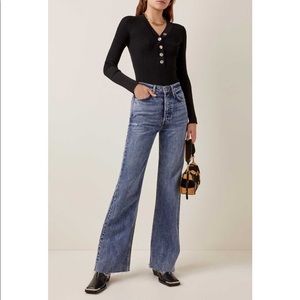 GRLFRND DENIM Carla rigid high-rise wide-leg jeans